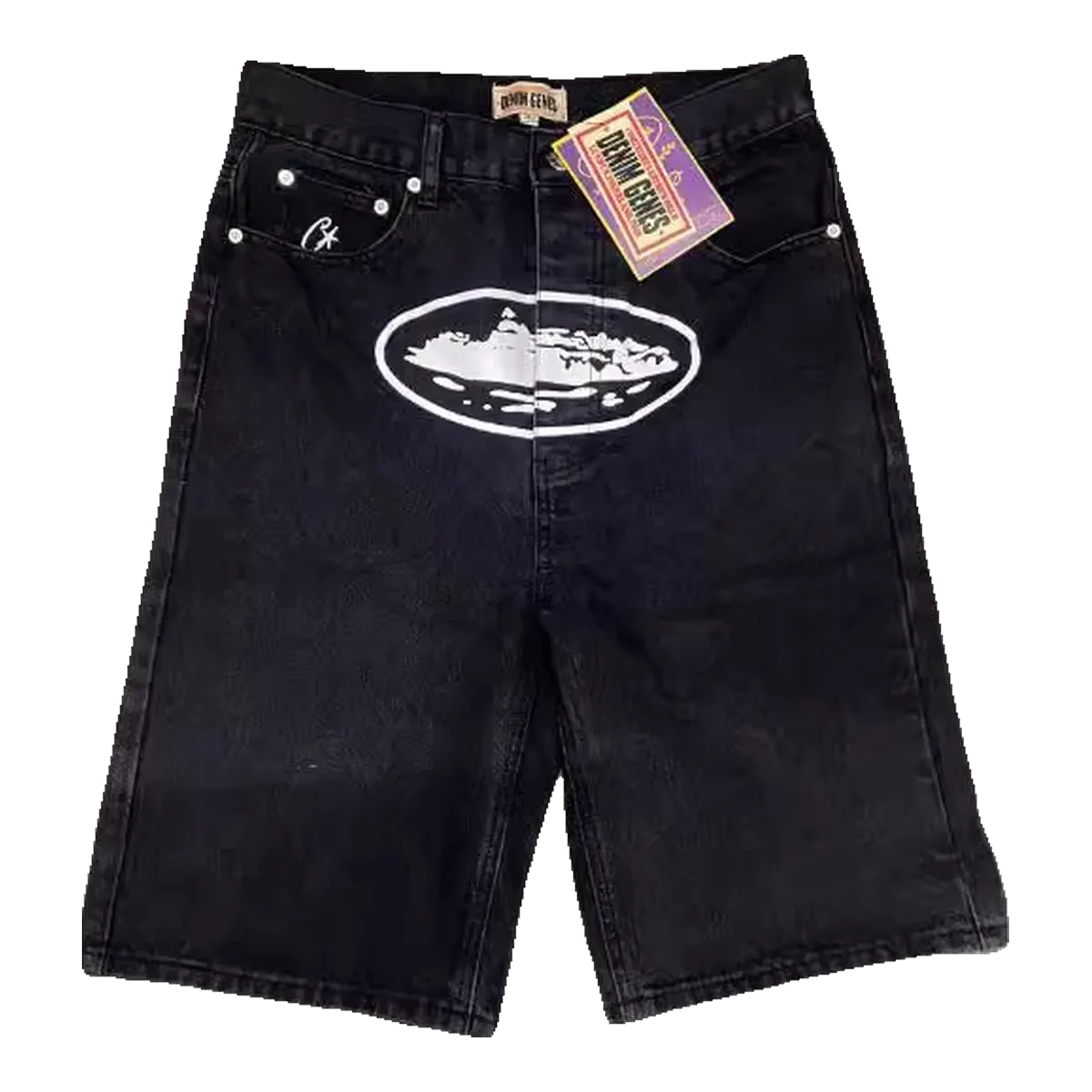 Corteiz Denim Shorts Black