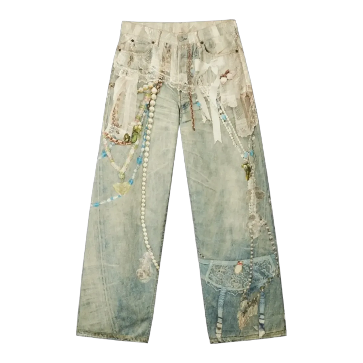 Acne Studios Painted Baggy Jeans