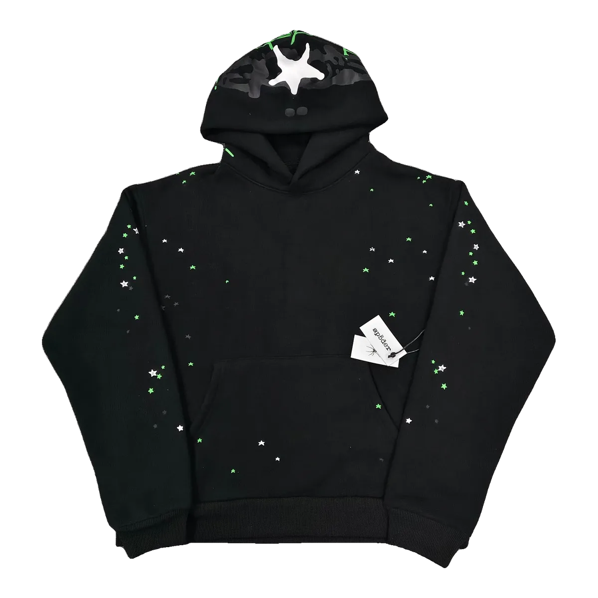 Sp5der Zip Hoodie Black