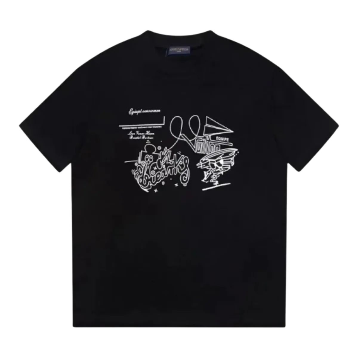 Louis Vuitton Black Graphic Tee