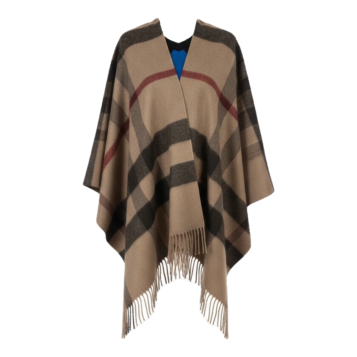 Burberry Check Cape Camel