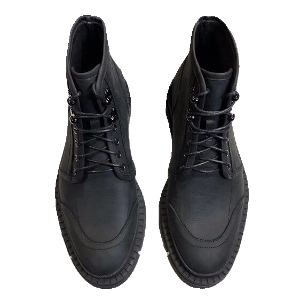 Versace Black Lace-Up Boots