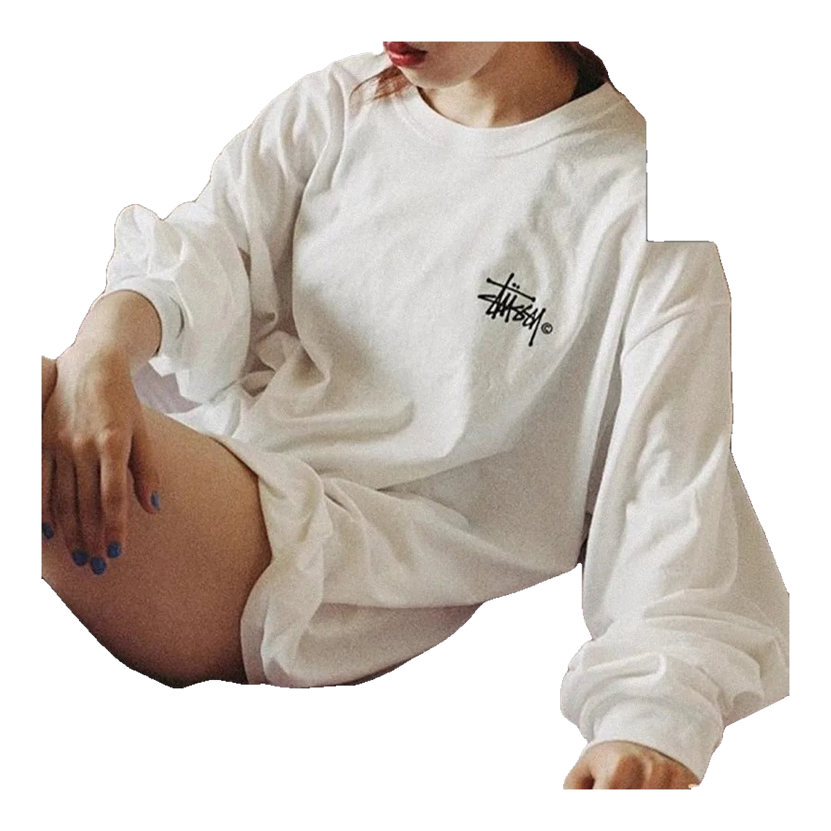 Stussy Long Sleeve White