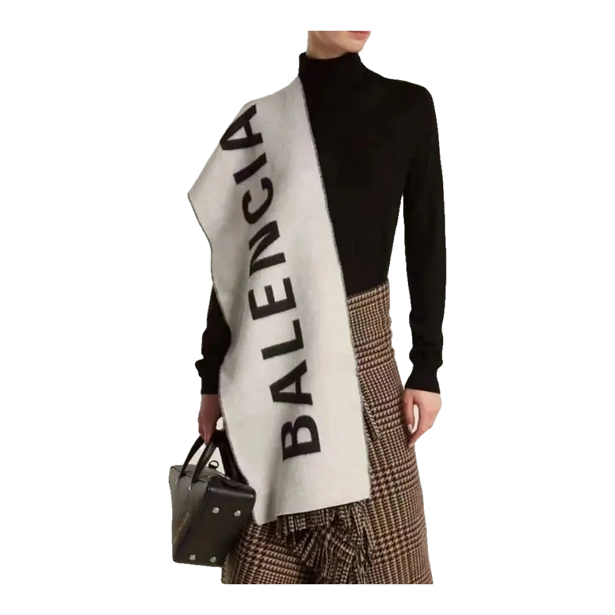 Balenciaga White Logo Scarf