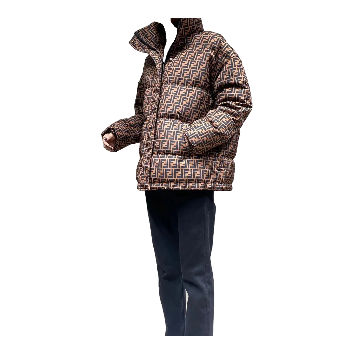 Fendi Puffer Jacket Brown