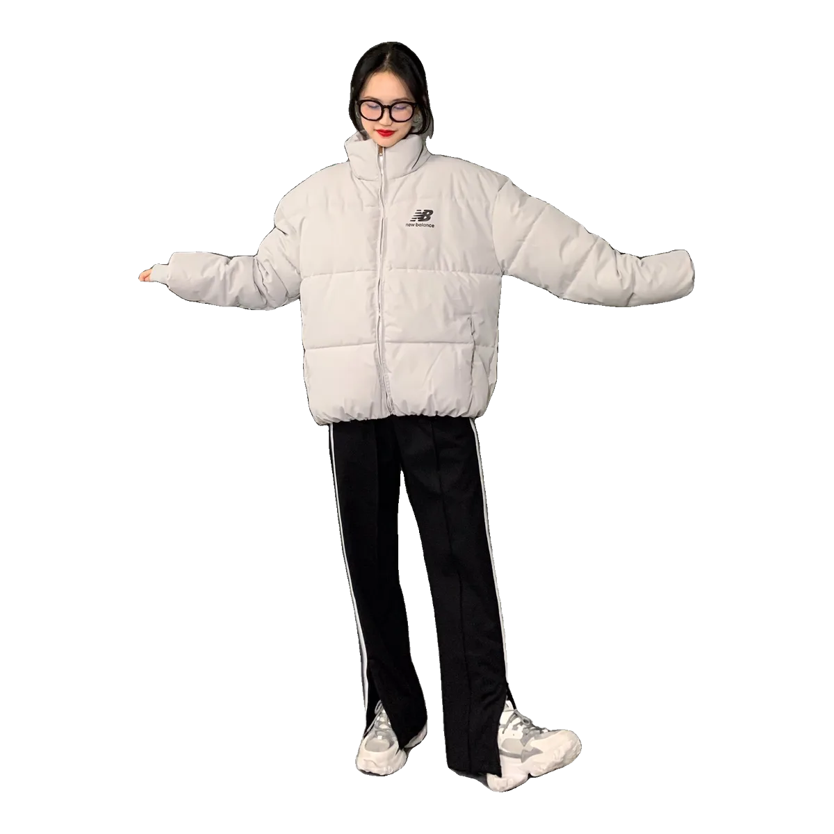 New Balance Cream Puffer Jacket