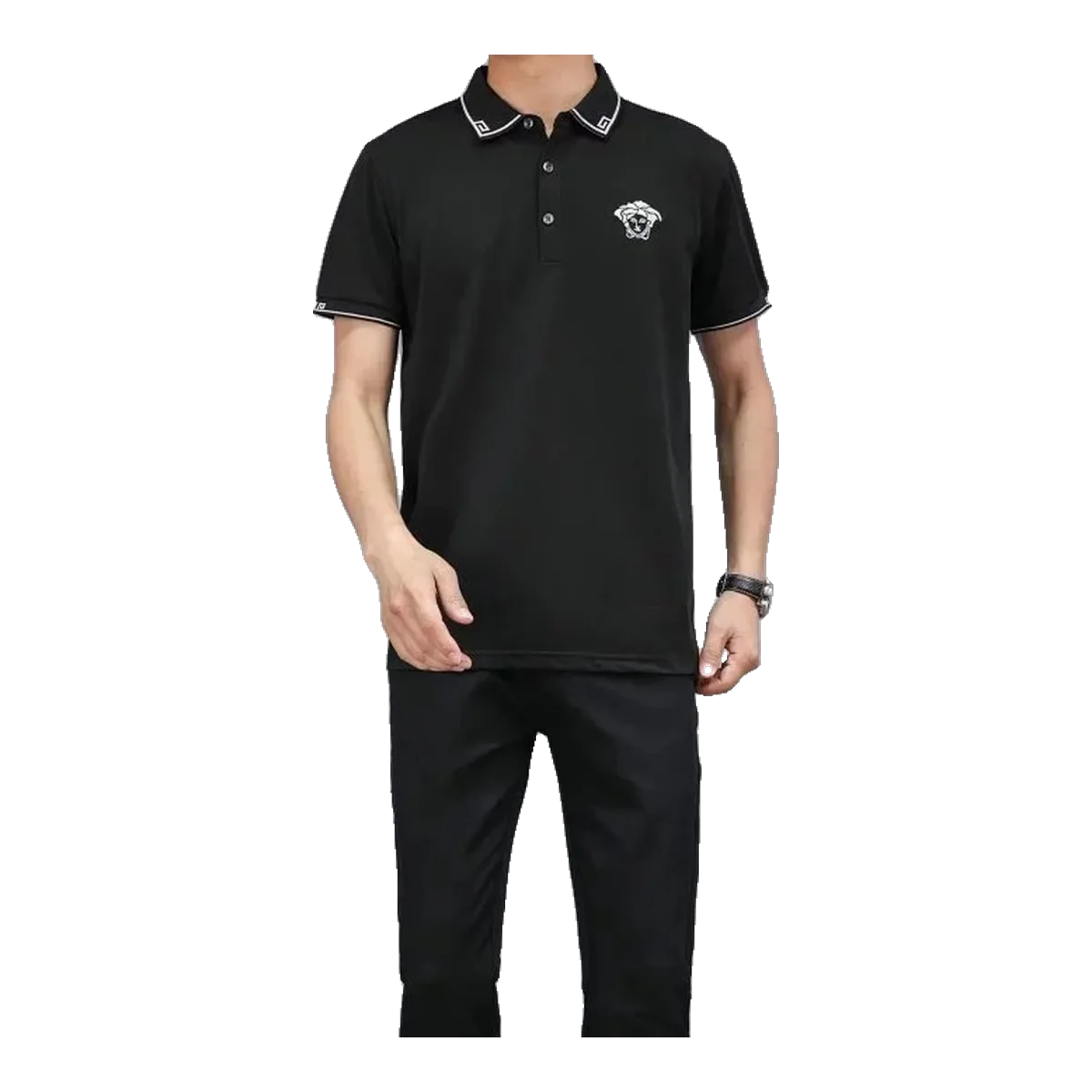 Versace Black Polo Shirt