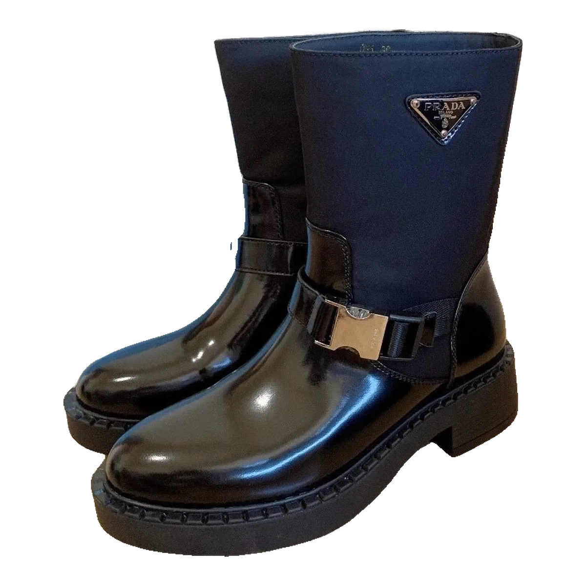 Prada Blue Rubber Boots