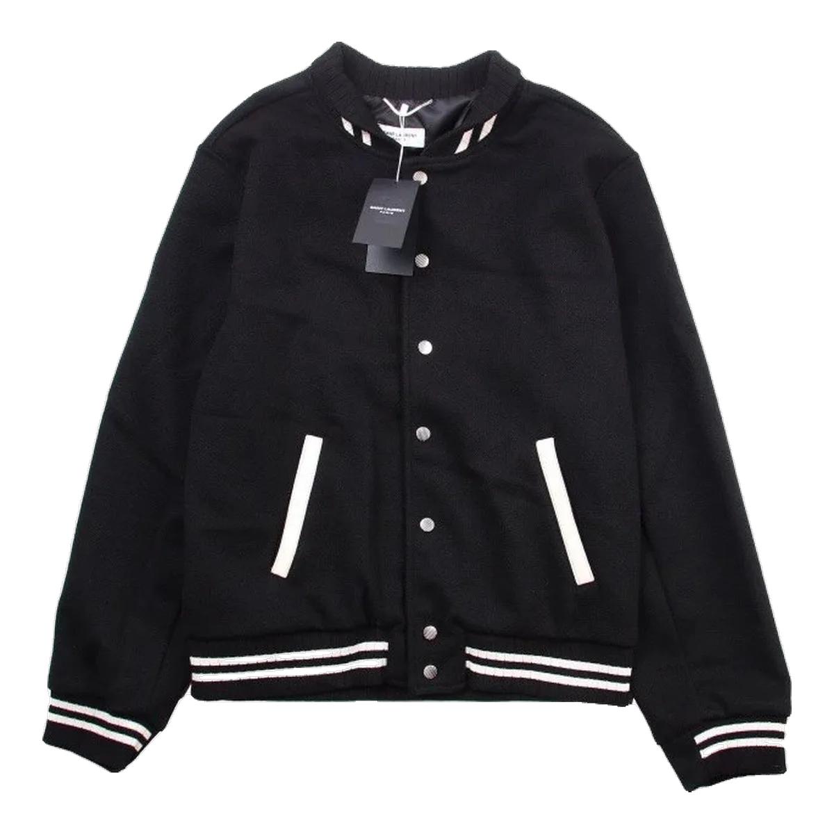 Saint Laurent Varsity Jacket Black
