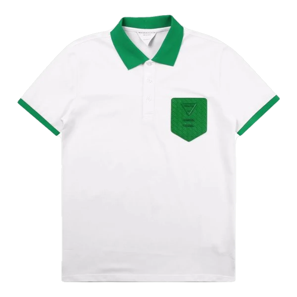 Bottega Veneta White Green Polo Shirt
