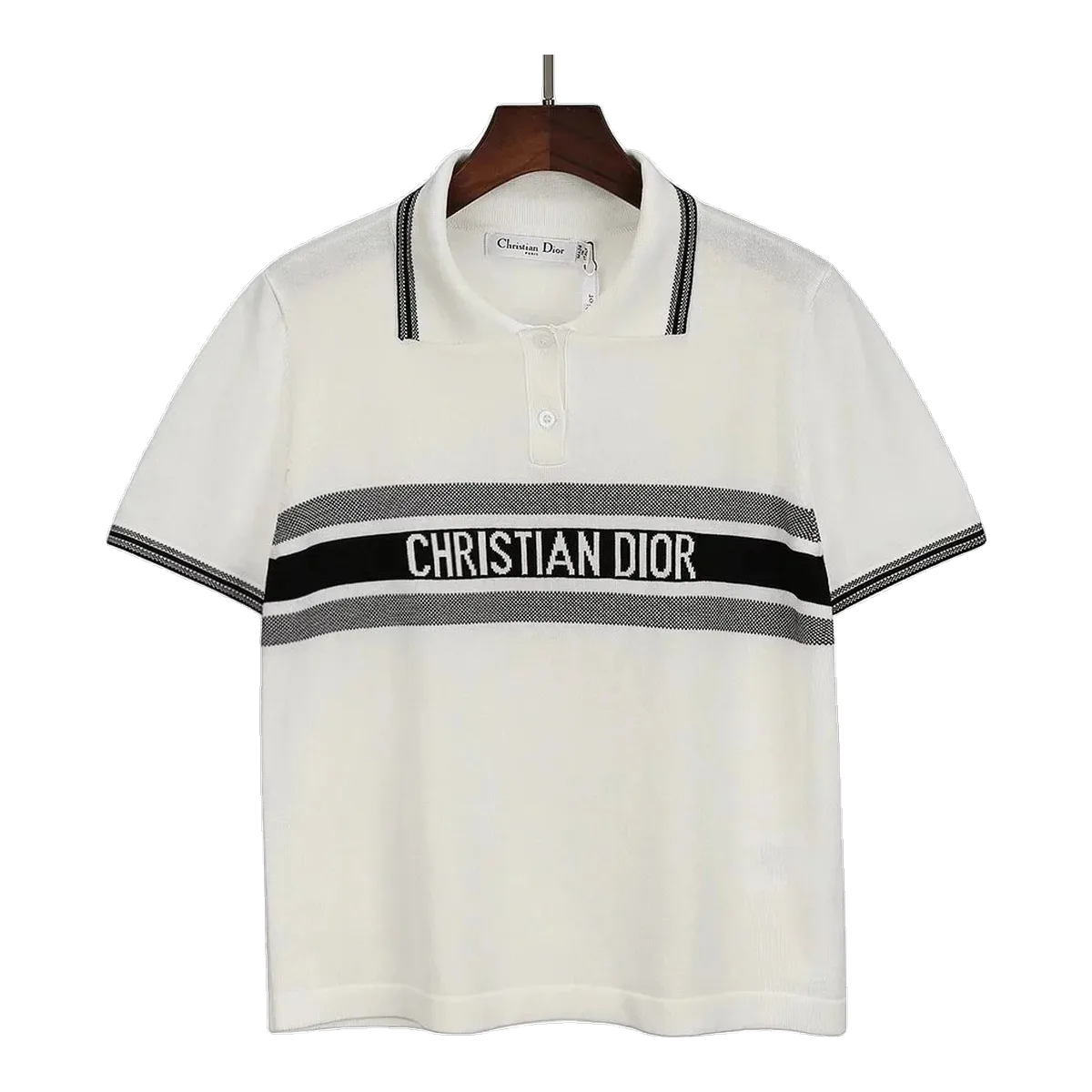 Dior White Logo Polo Shirt