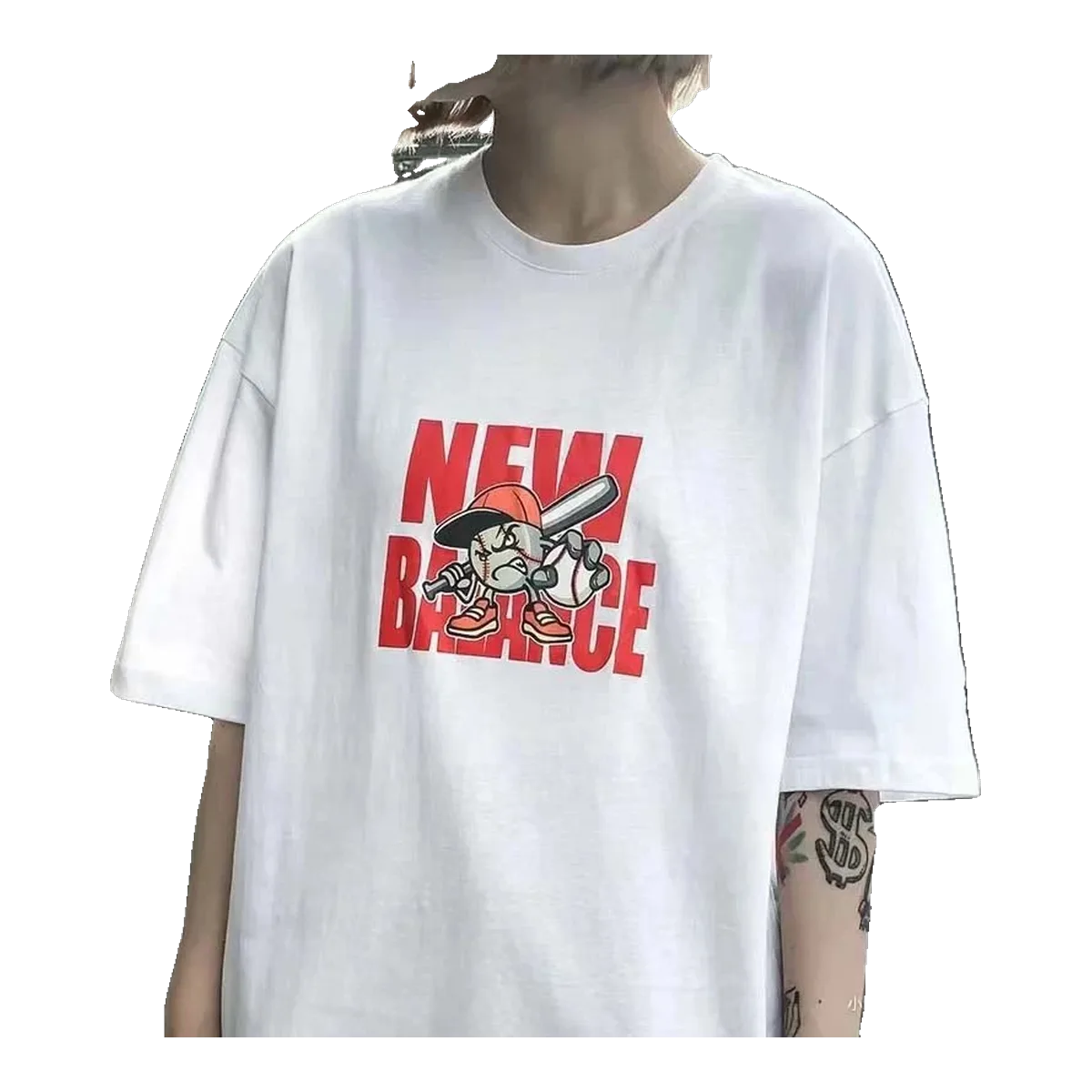 New Balance White Graphic T-Shirt
