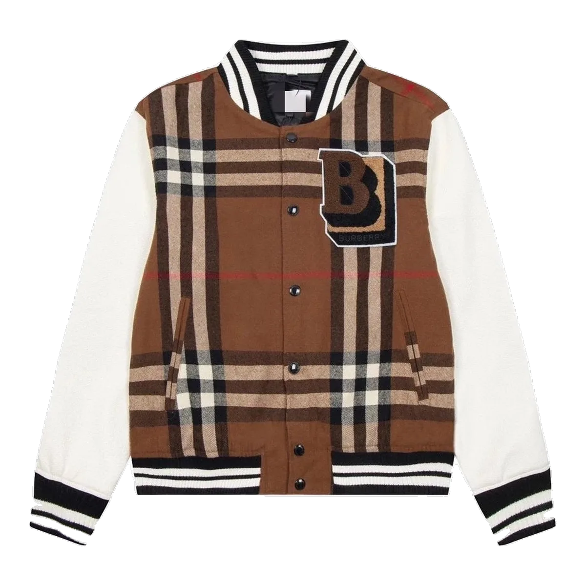 Burberry Brown Check Varsity Jacket