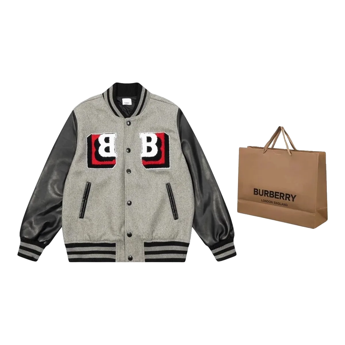 Burberry Grey Varsity Jacket