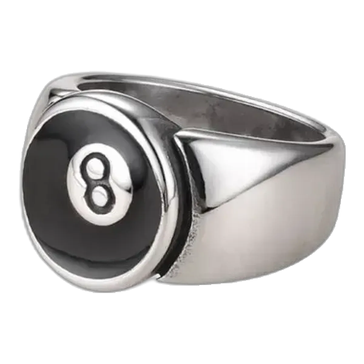 Stussy 8 Ball Silver Ring