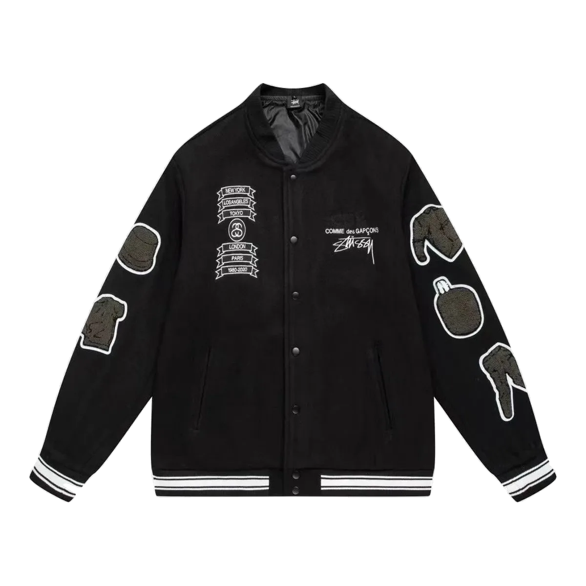 Stussy Black Varsity Jacket