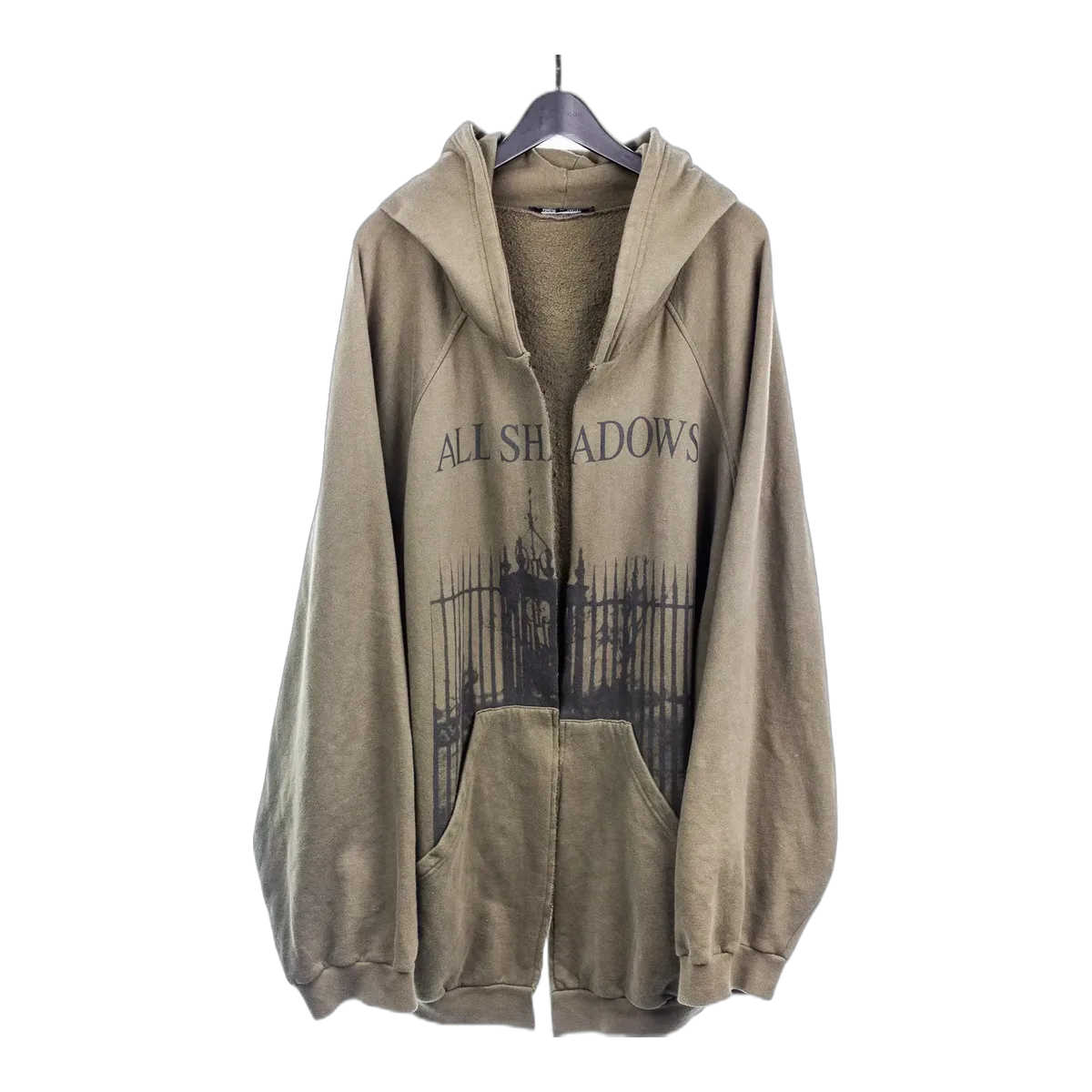 Raf Simons Beige All Shadows Zip Hoodie
