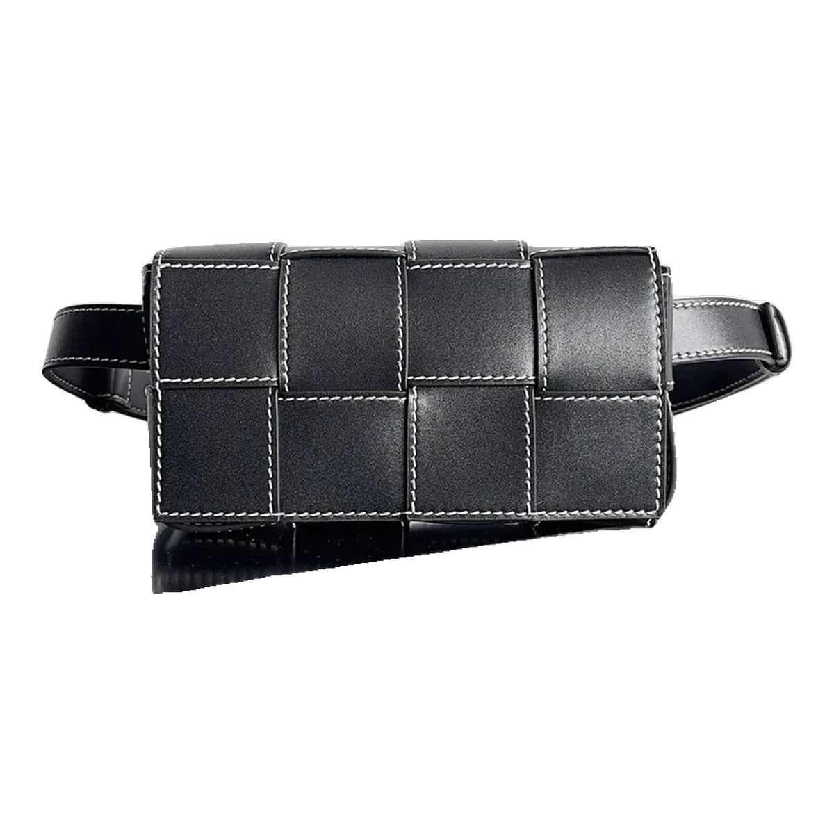 Bottega Veneta Black Woven Belt Bag