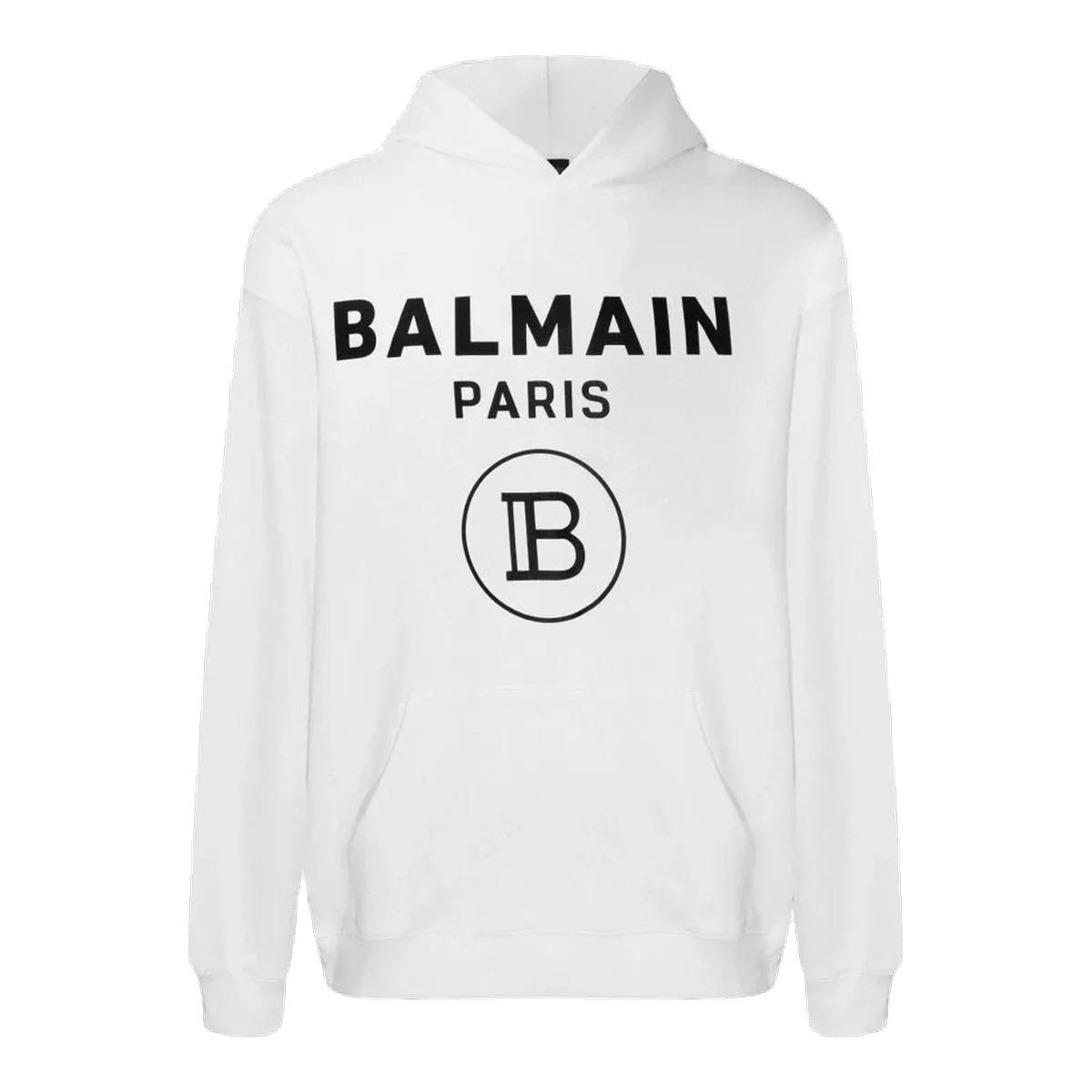Balmain White Logo Hoodie