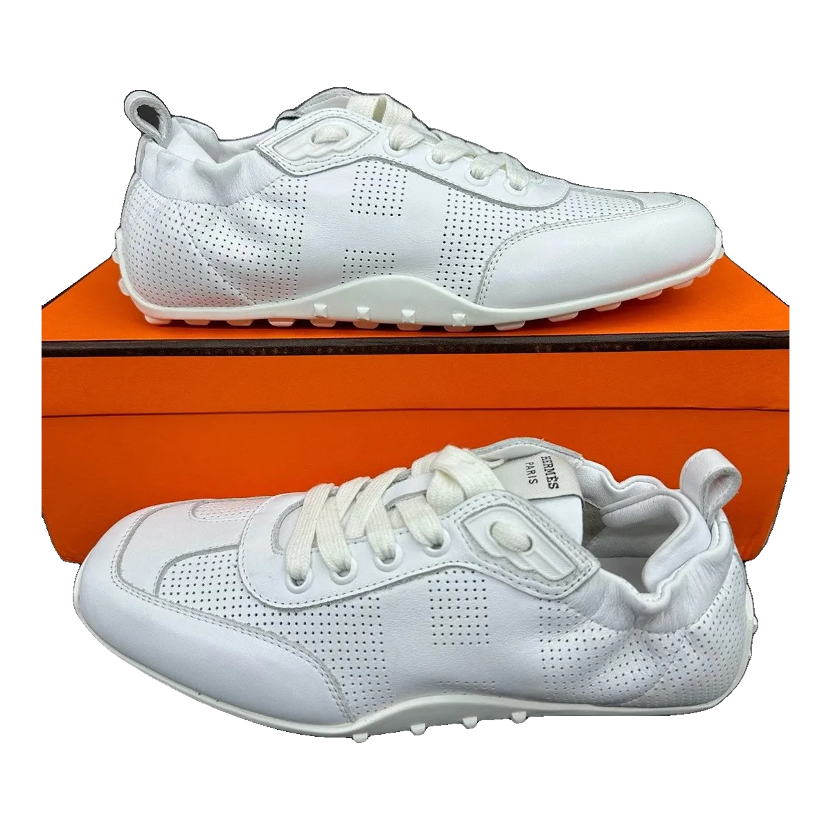 Hermes White Sneakers