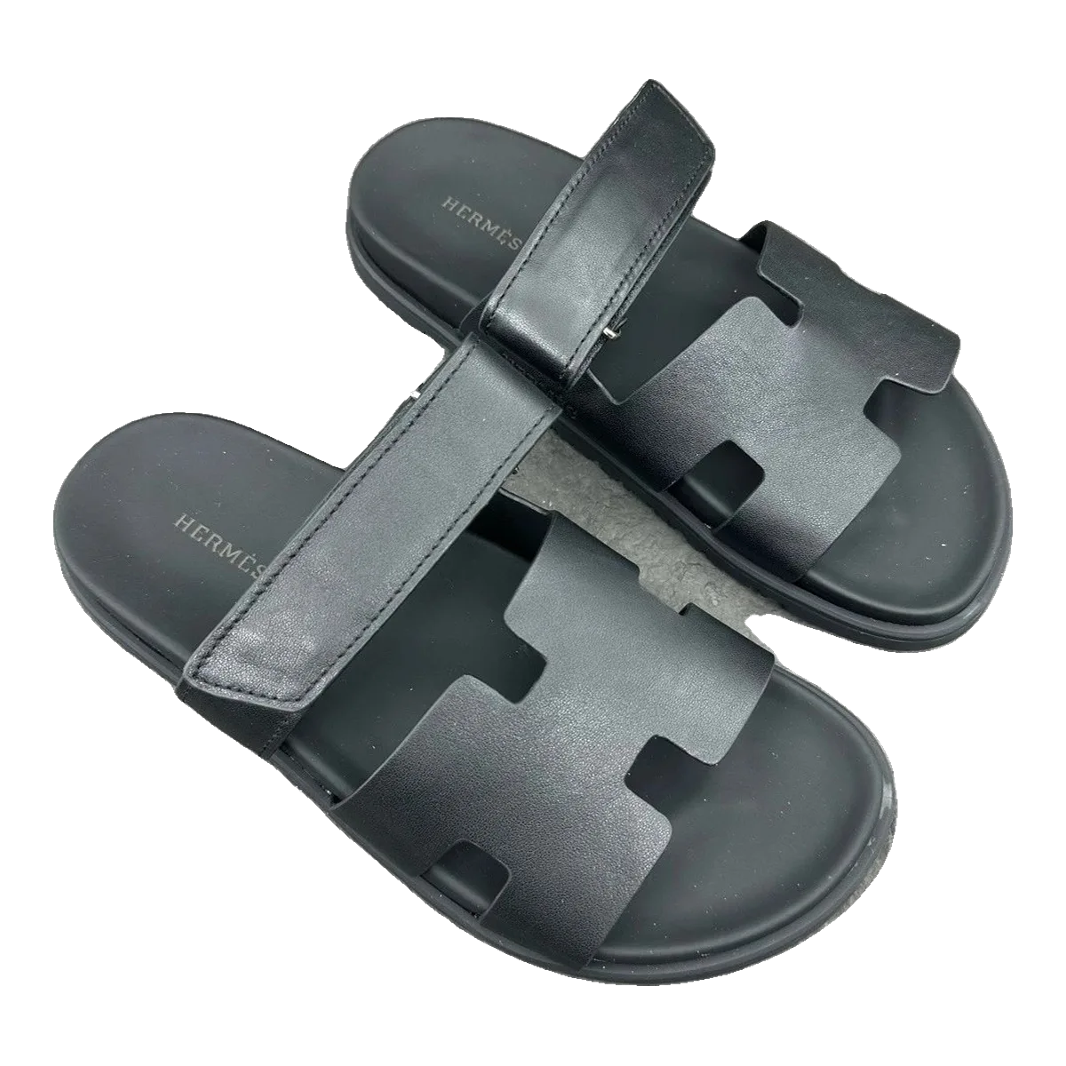 Hermes Black Chypre H Slides