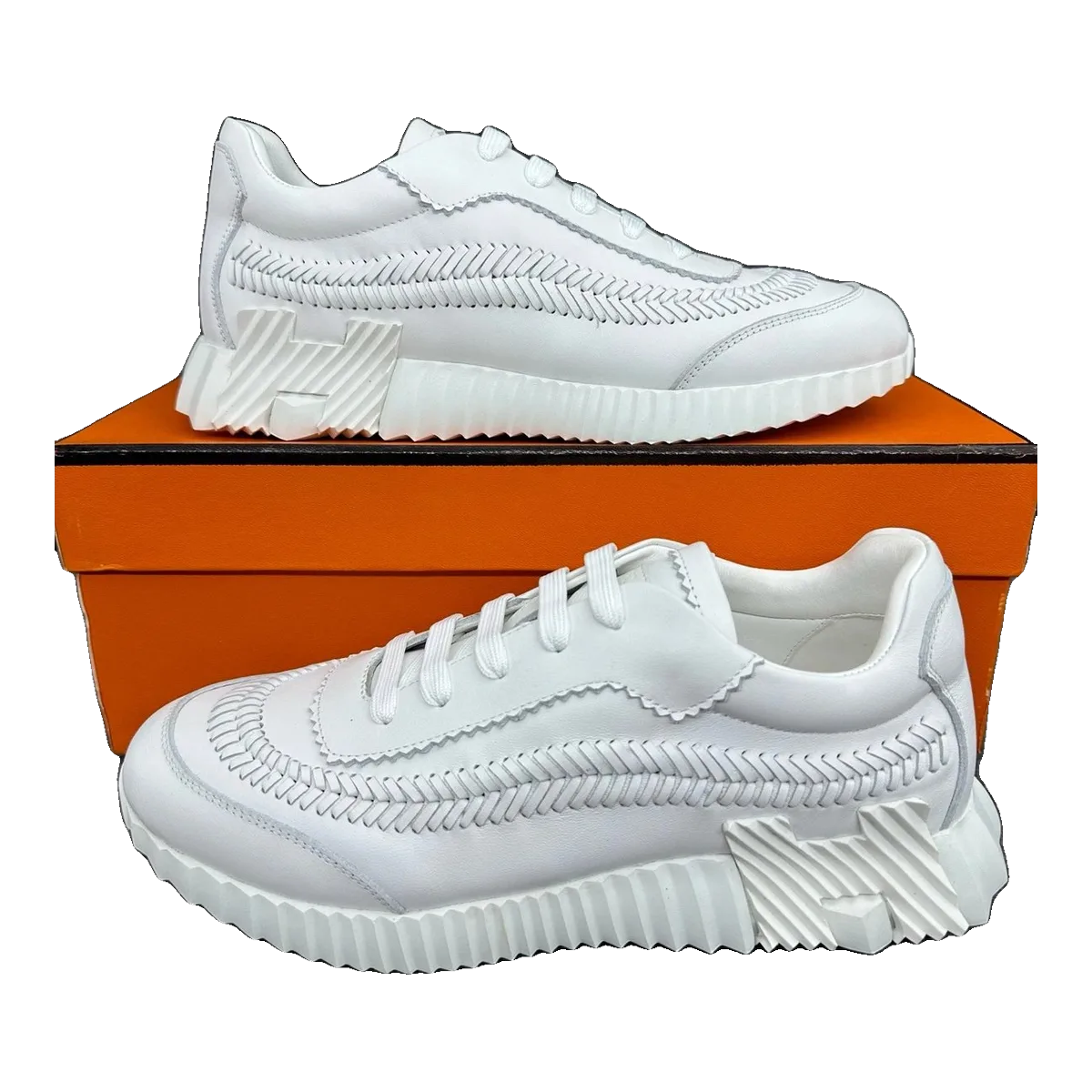 Hermes White Sneakers