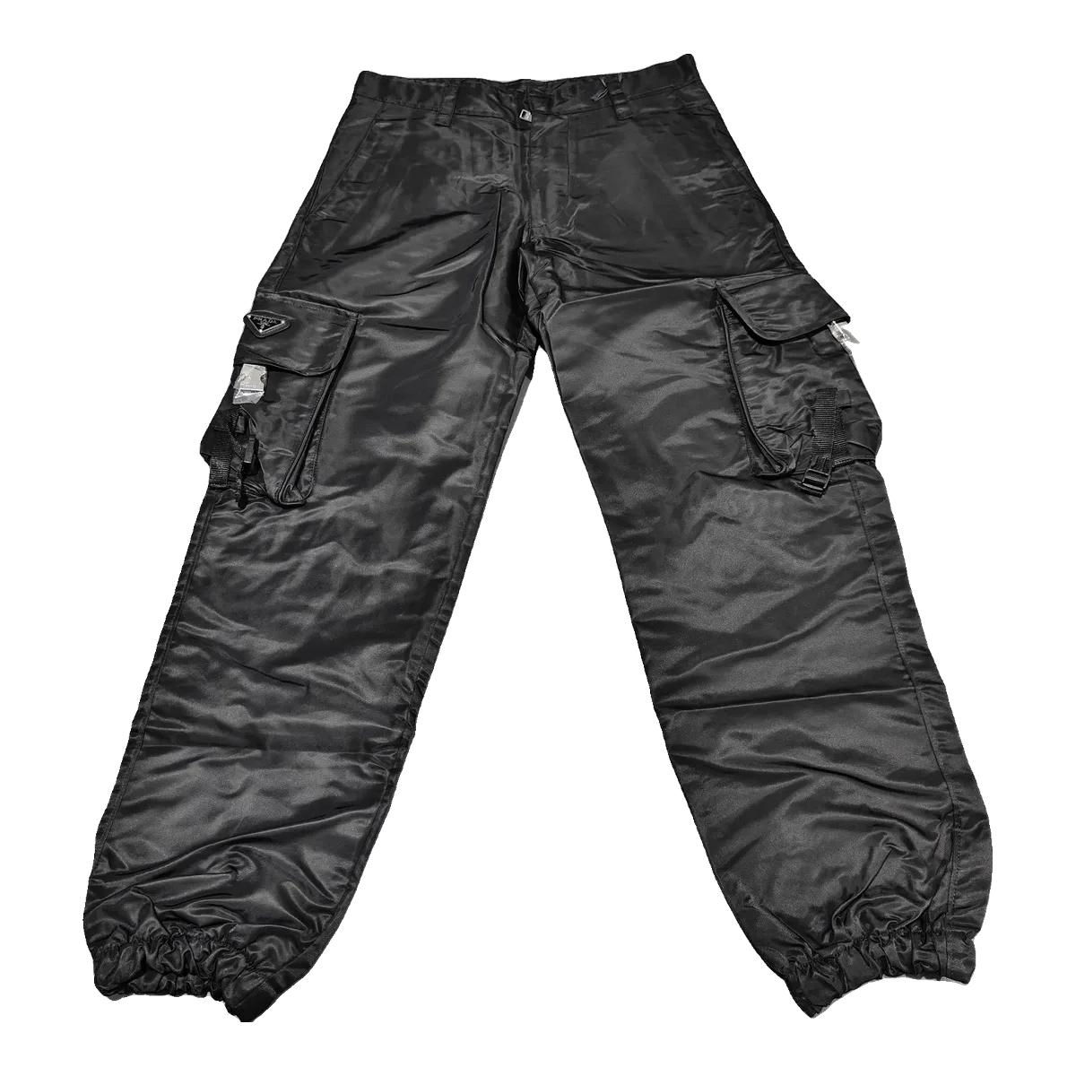 Prada Black Nylon Cargo Pants