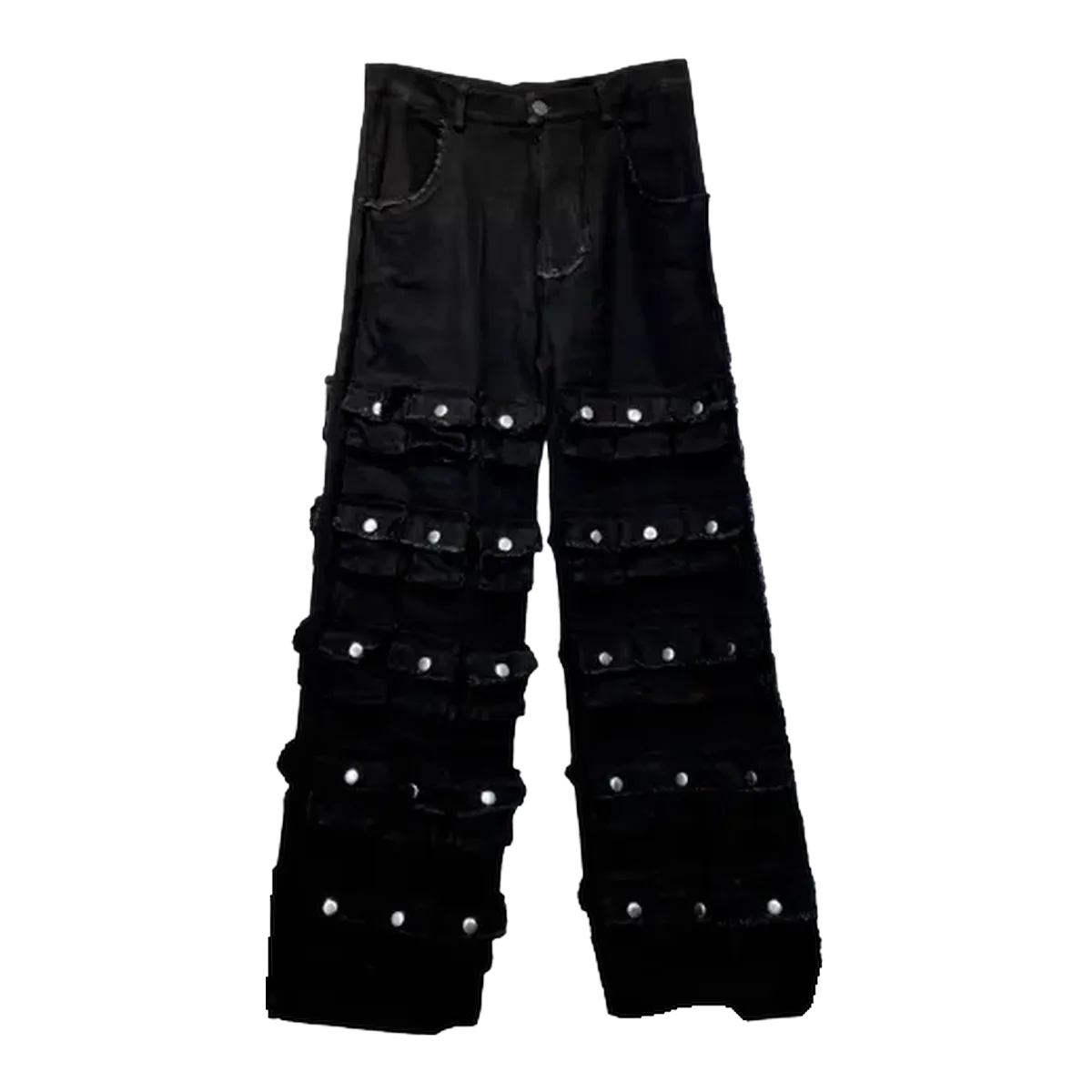 No Faith Studios Black Studded Pants