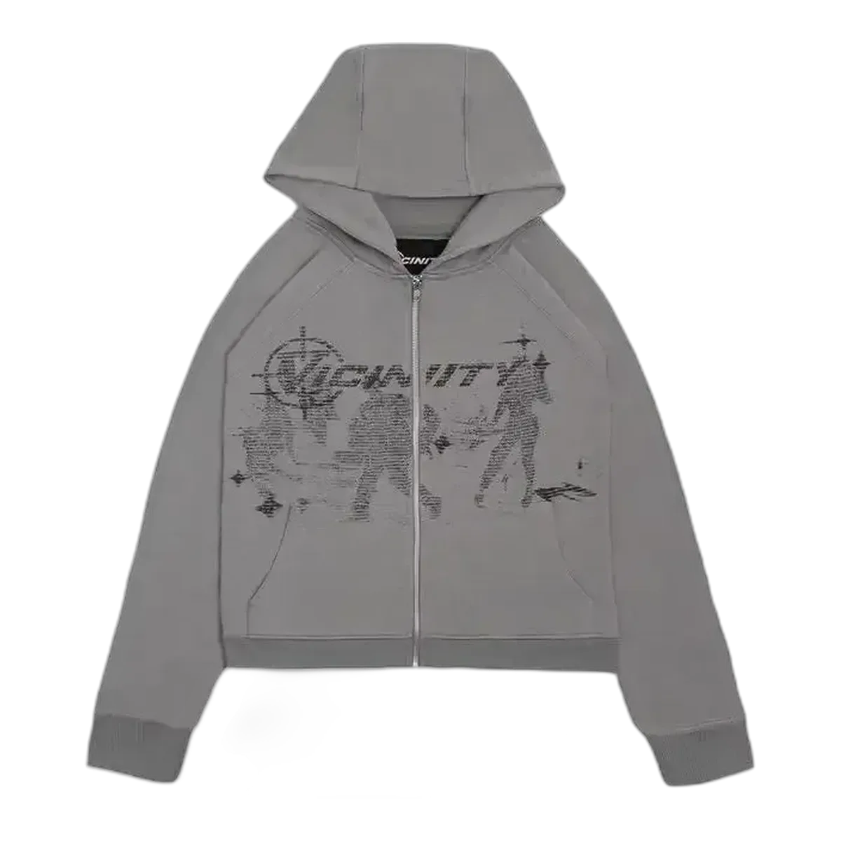 Vicinity Grey Zip Hoodie