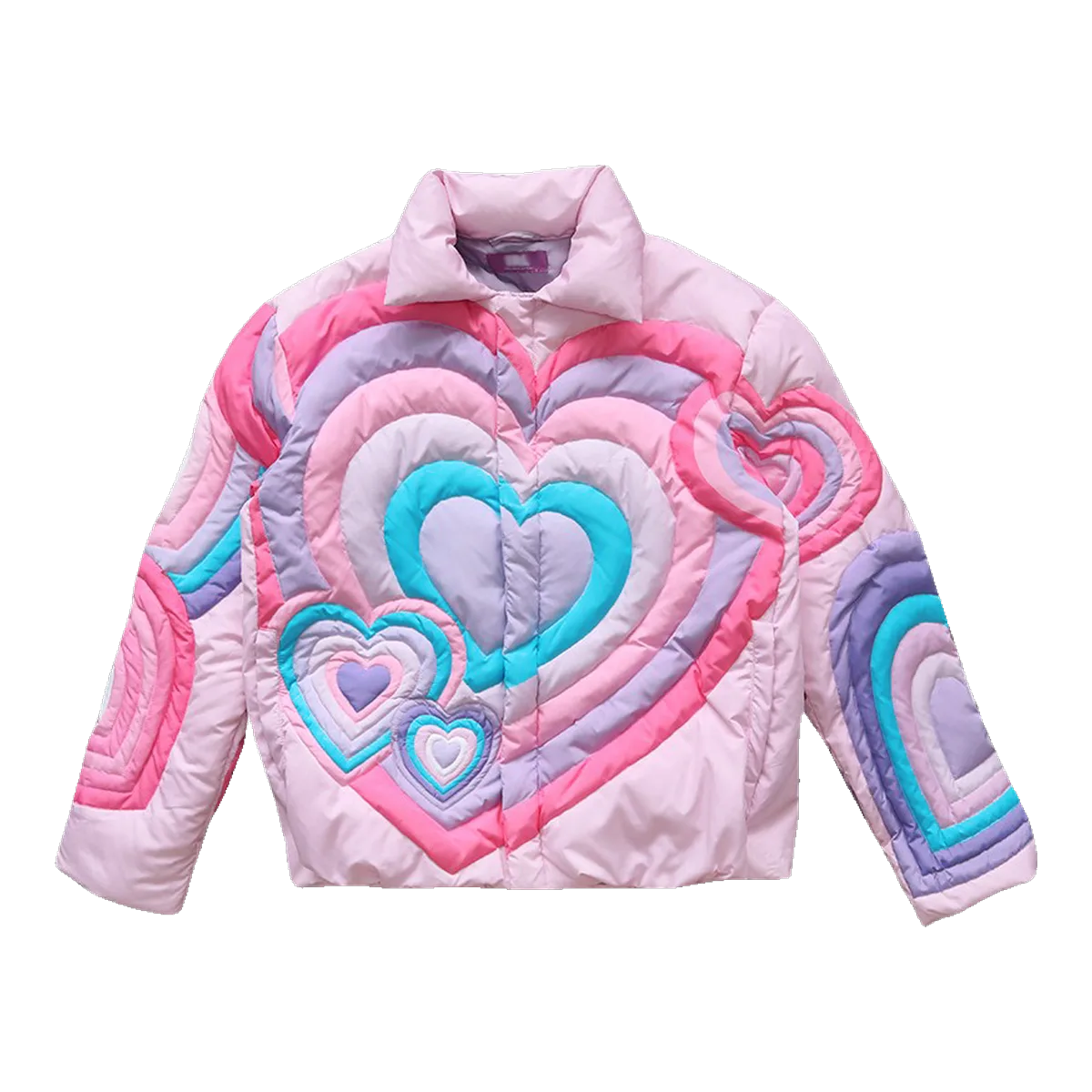 Calvin Klein Heart Puffer Jacket Pink