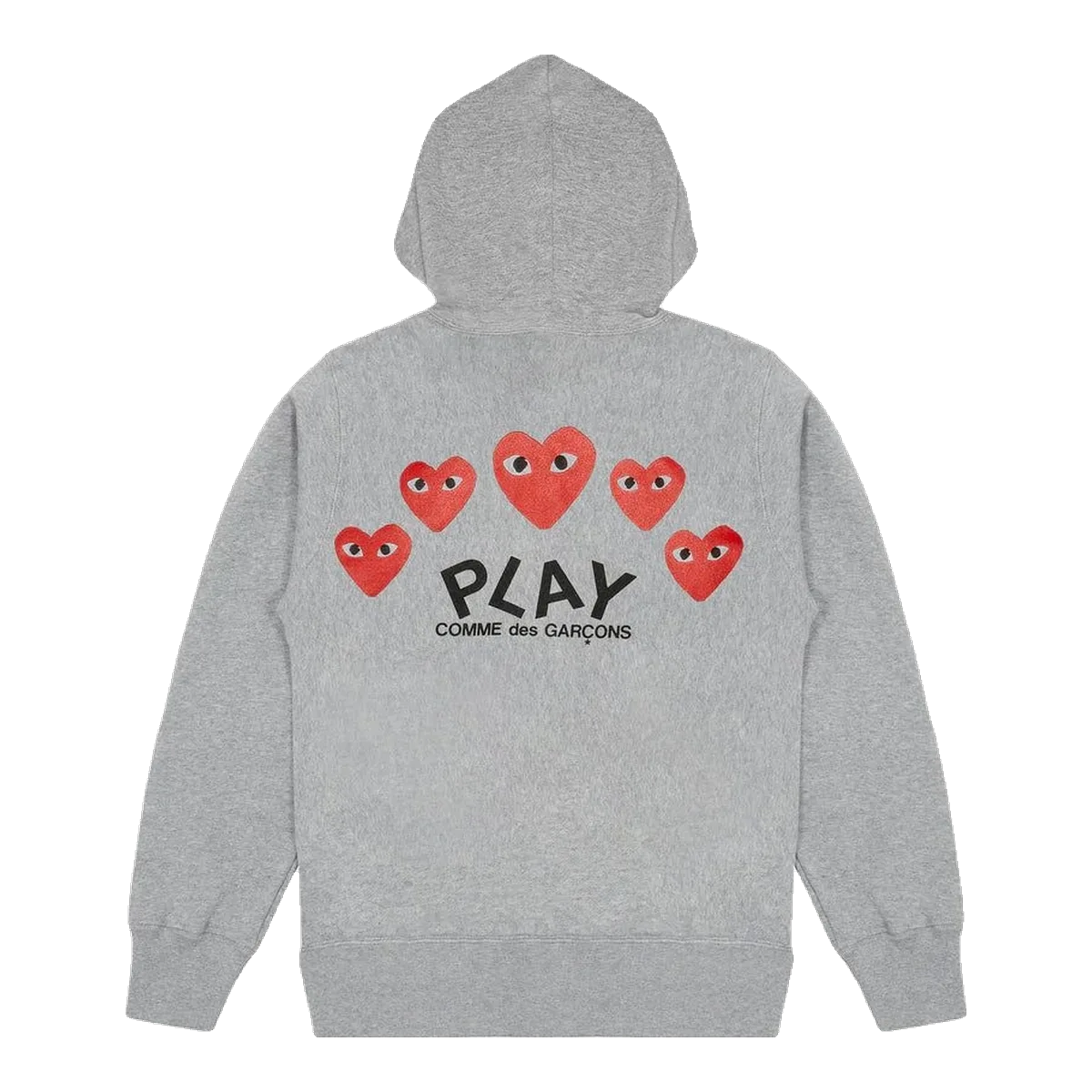 Cdg Play Grey Heart Hoodie