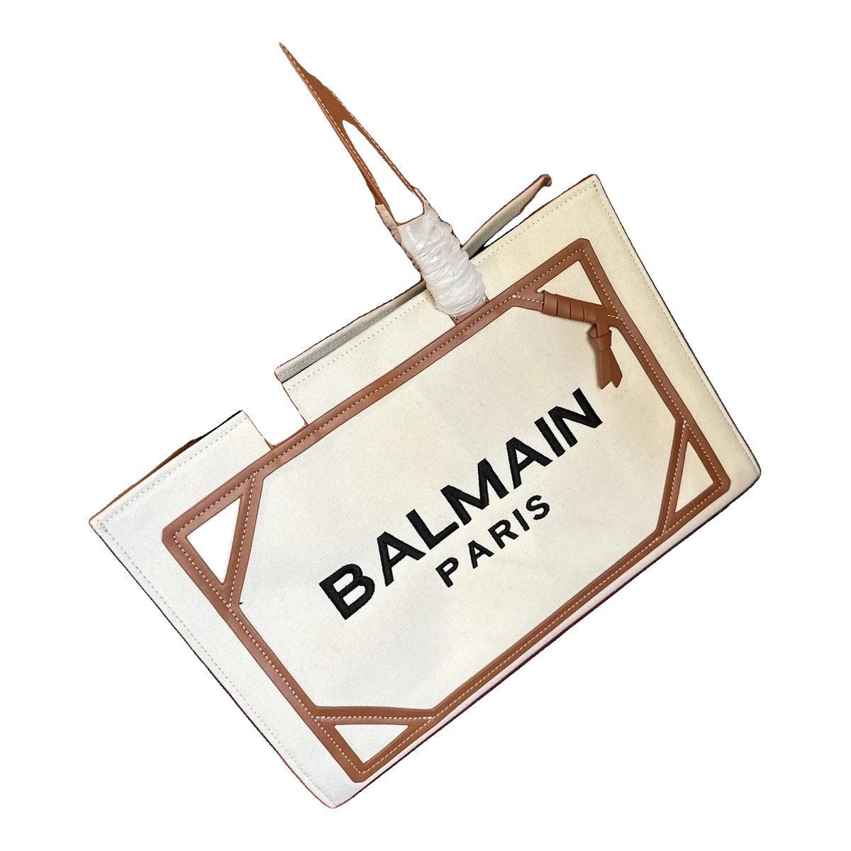 Balmain Cream Logo Bag