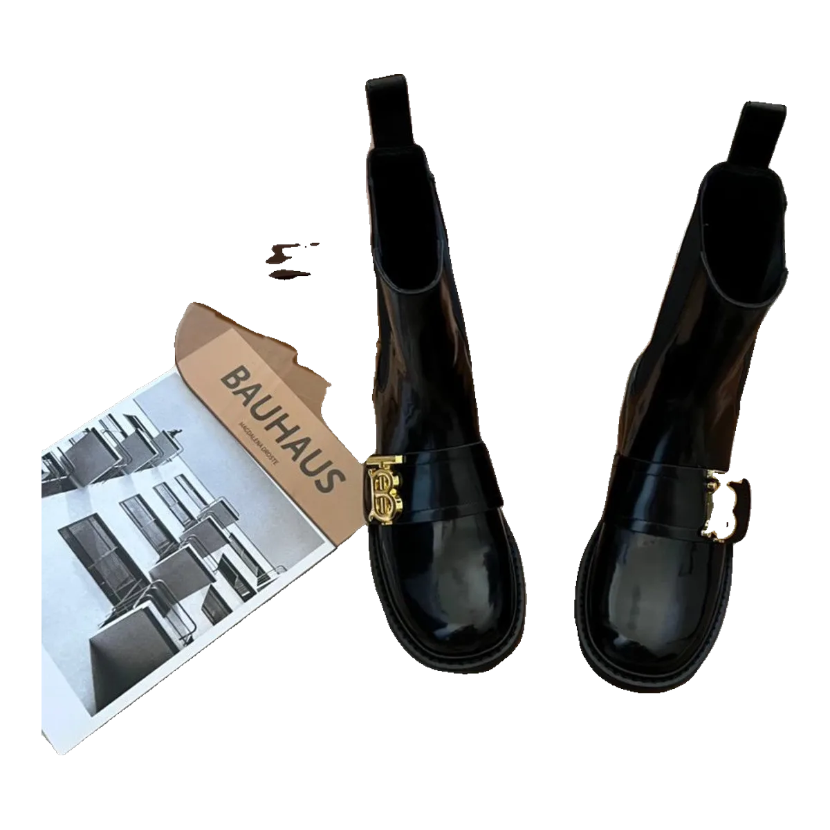 Burberry Black Leather Boots