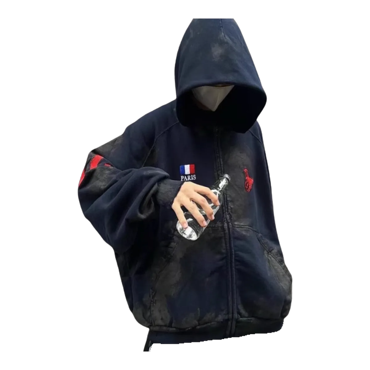 Balenciaga Paris Navy Hoodie