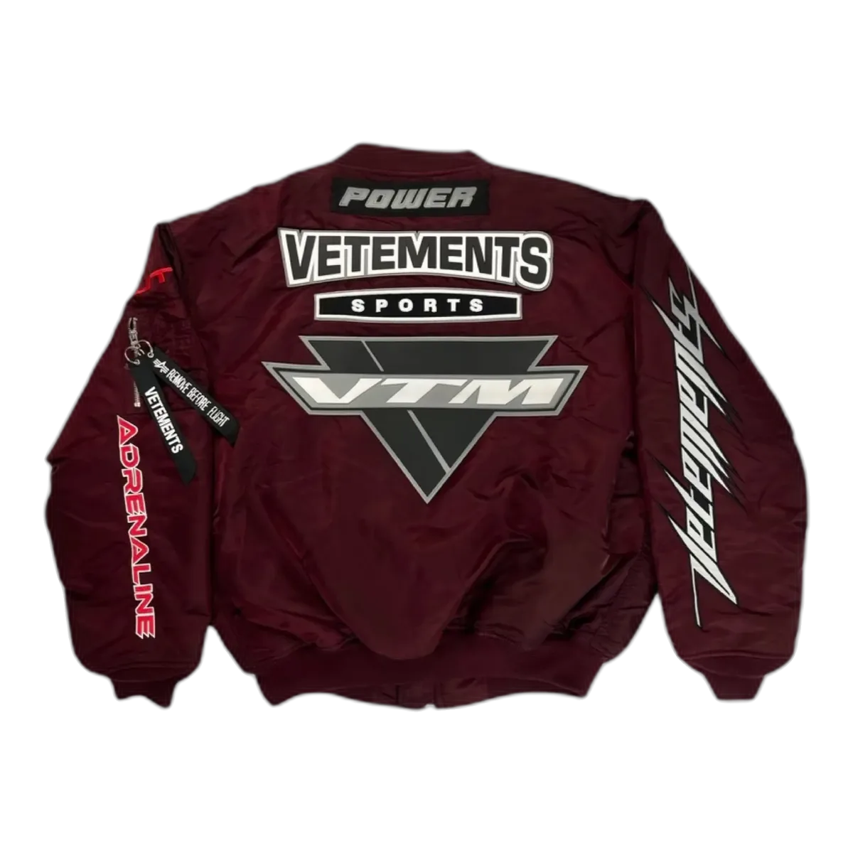 Vetements Red Racing Logo Bomber Jacket
