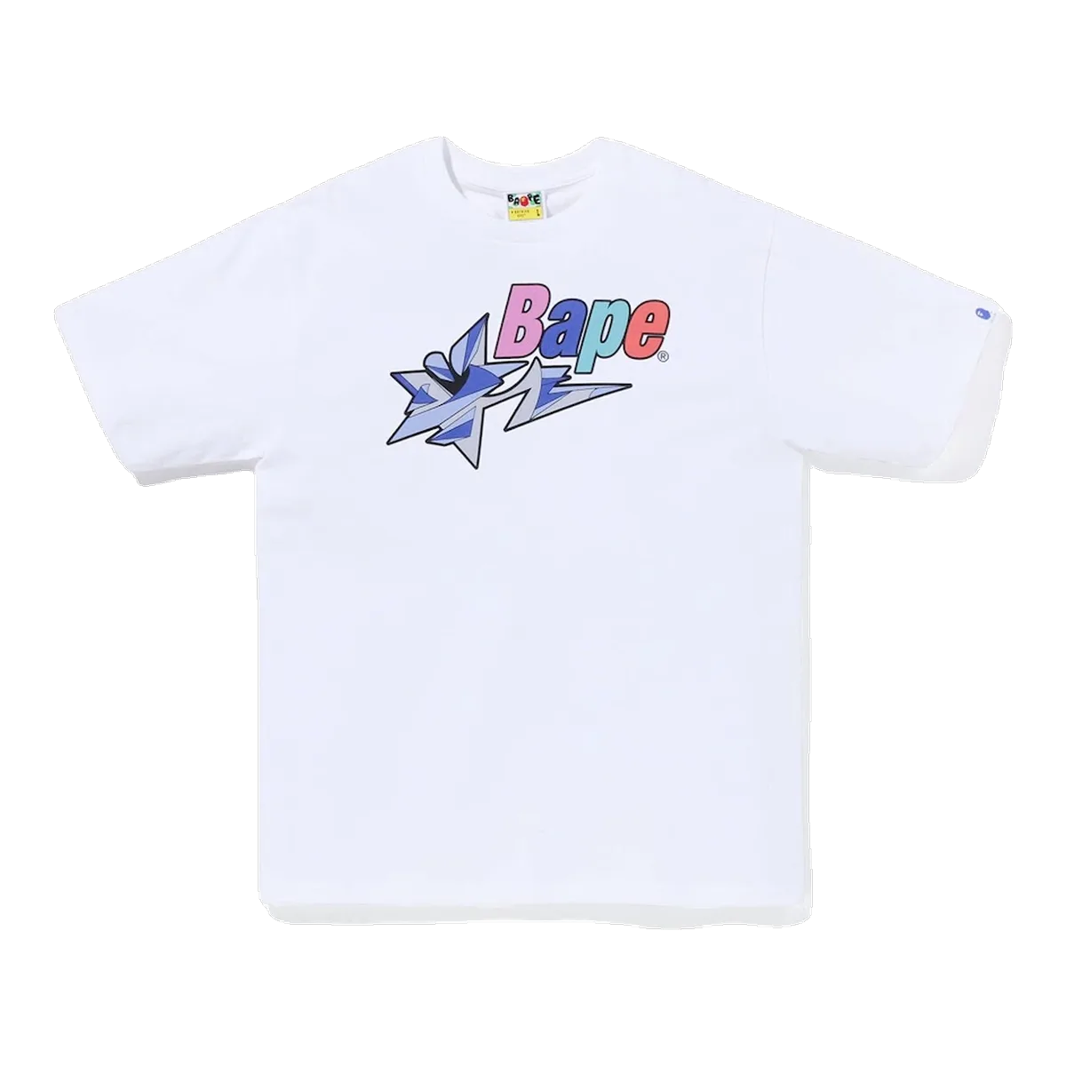 Bape Blue Logo White T-Shirt