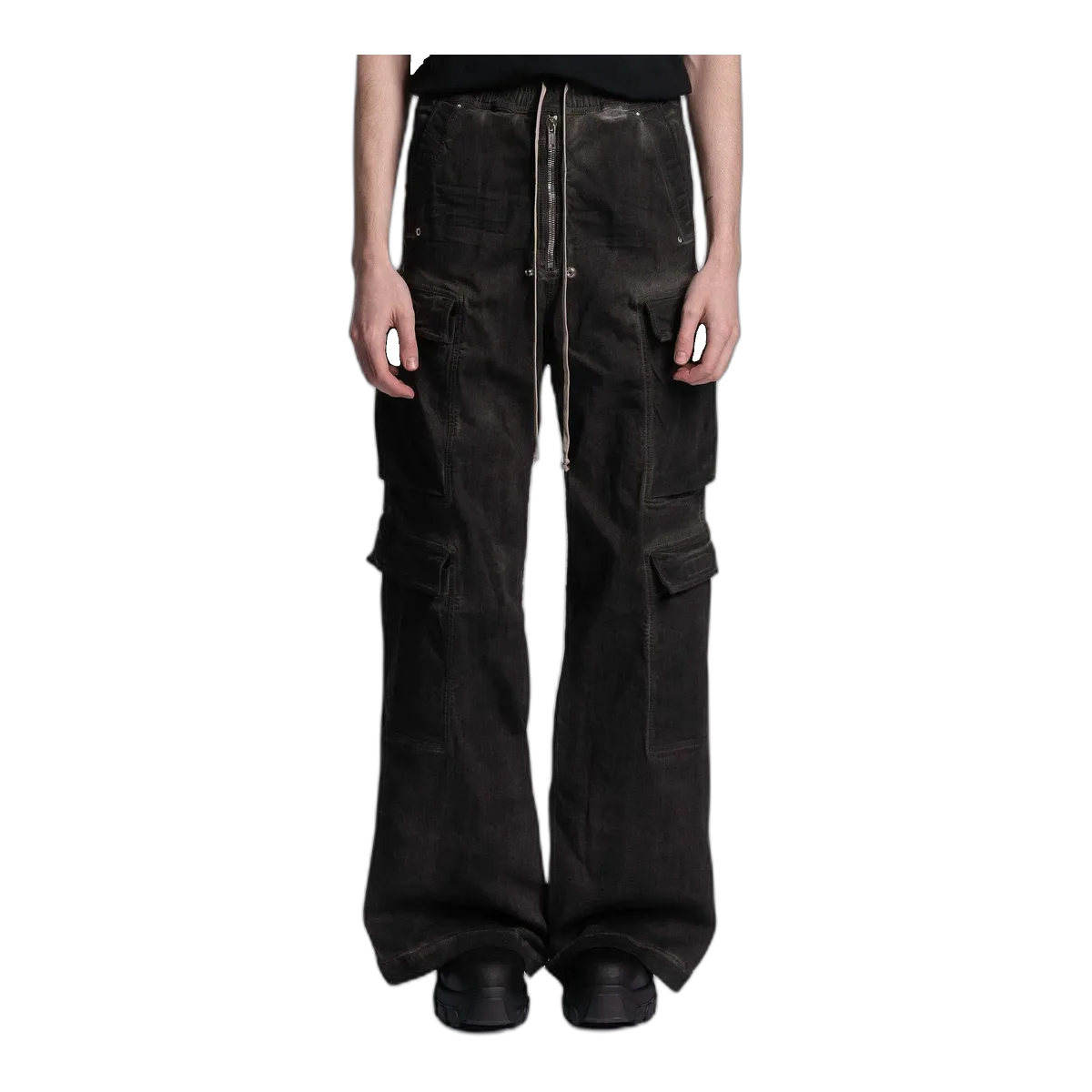 Rick Owens Black Cargo Pants