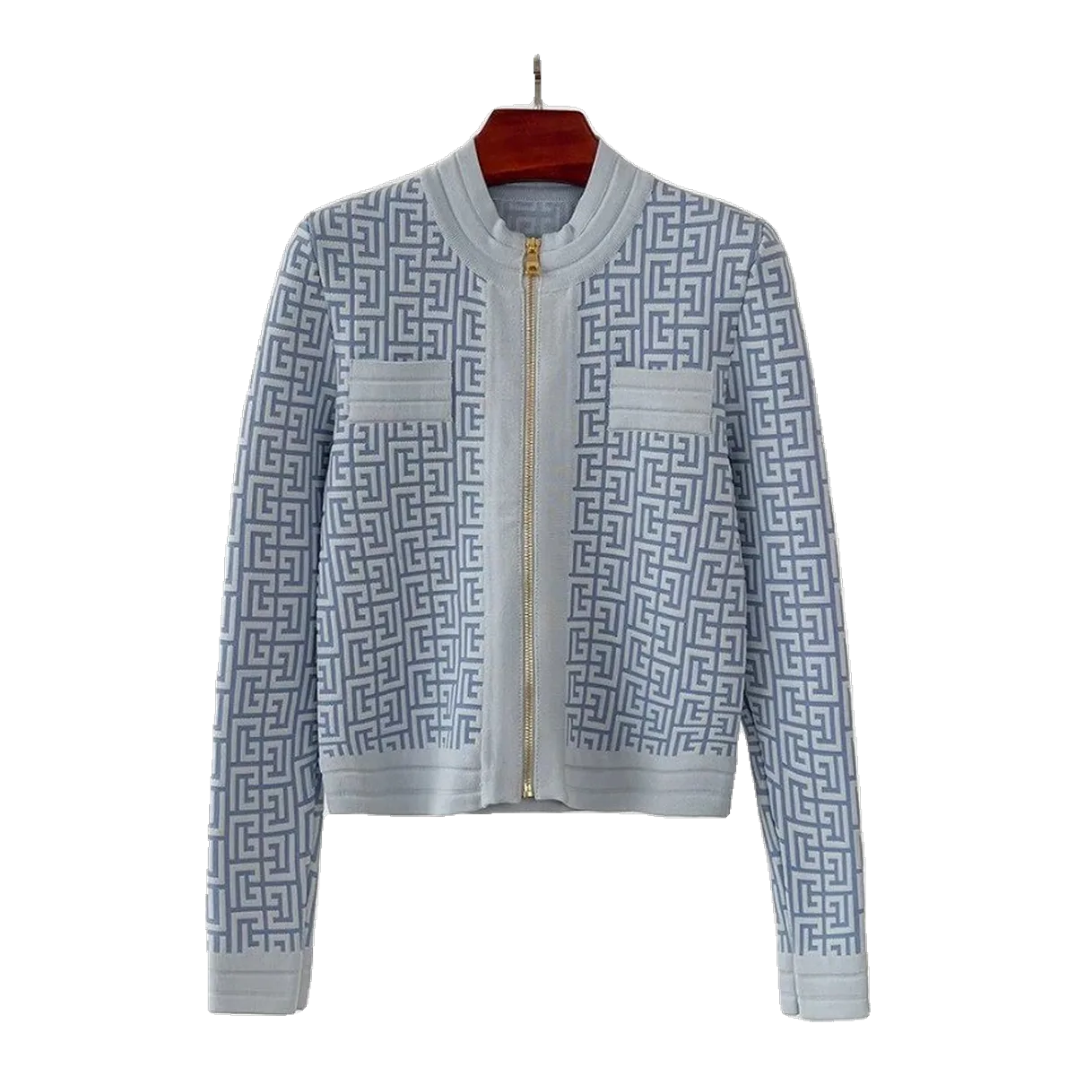 Balmain Blue Tweed Jacket