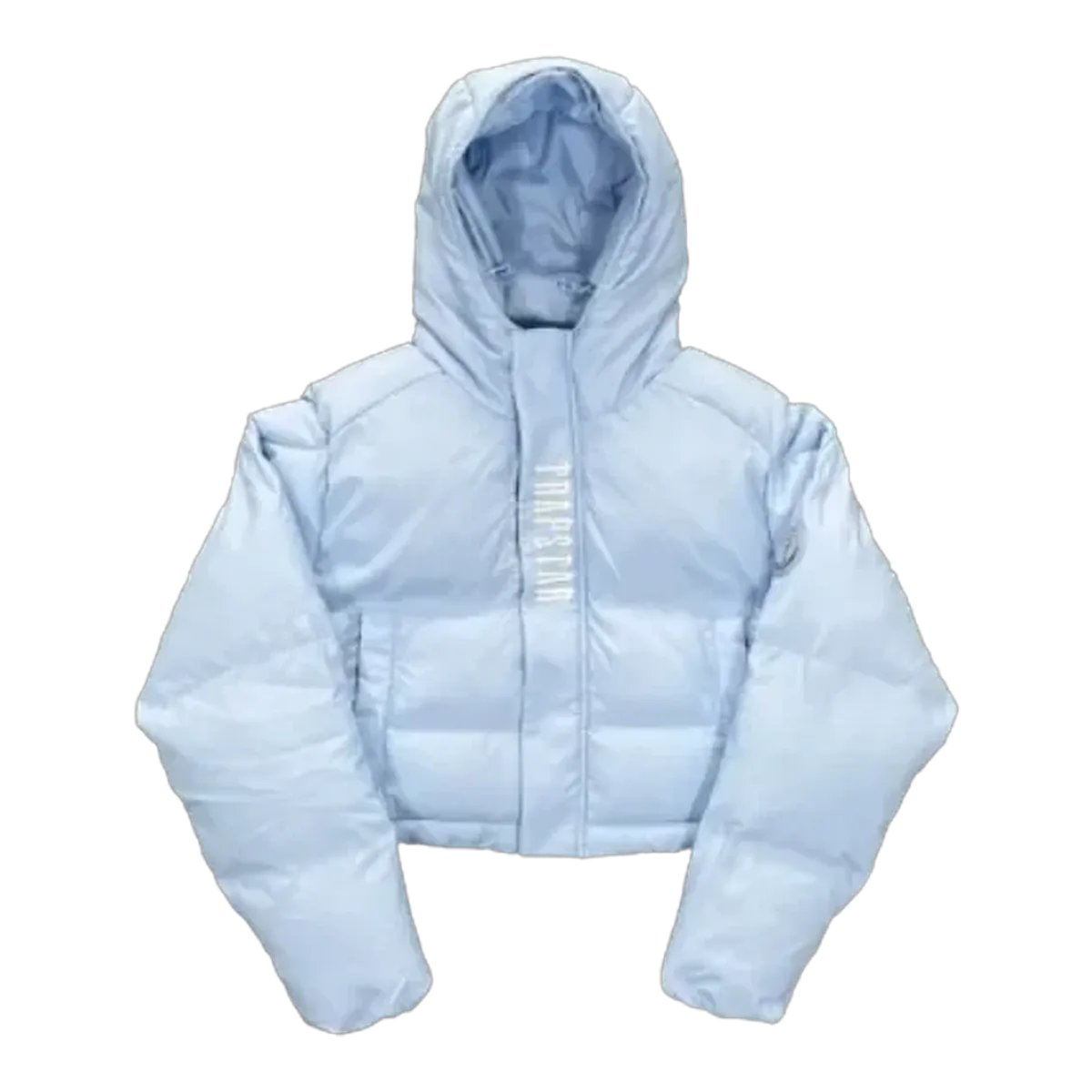 Trapstar Light Blue Cropped Hooded Puffer