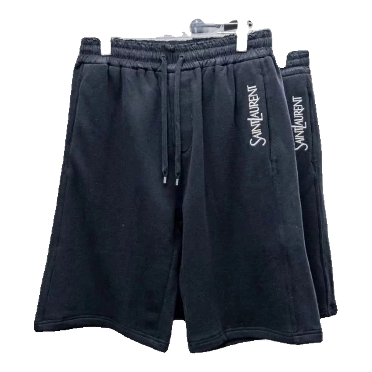 Saint Laurent Navy Logo Shorts