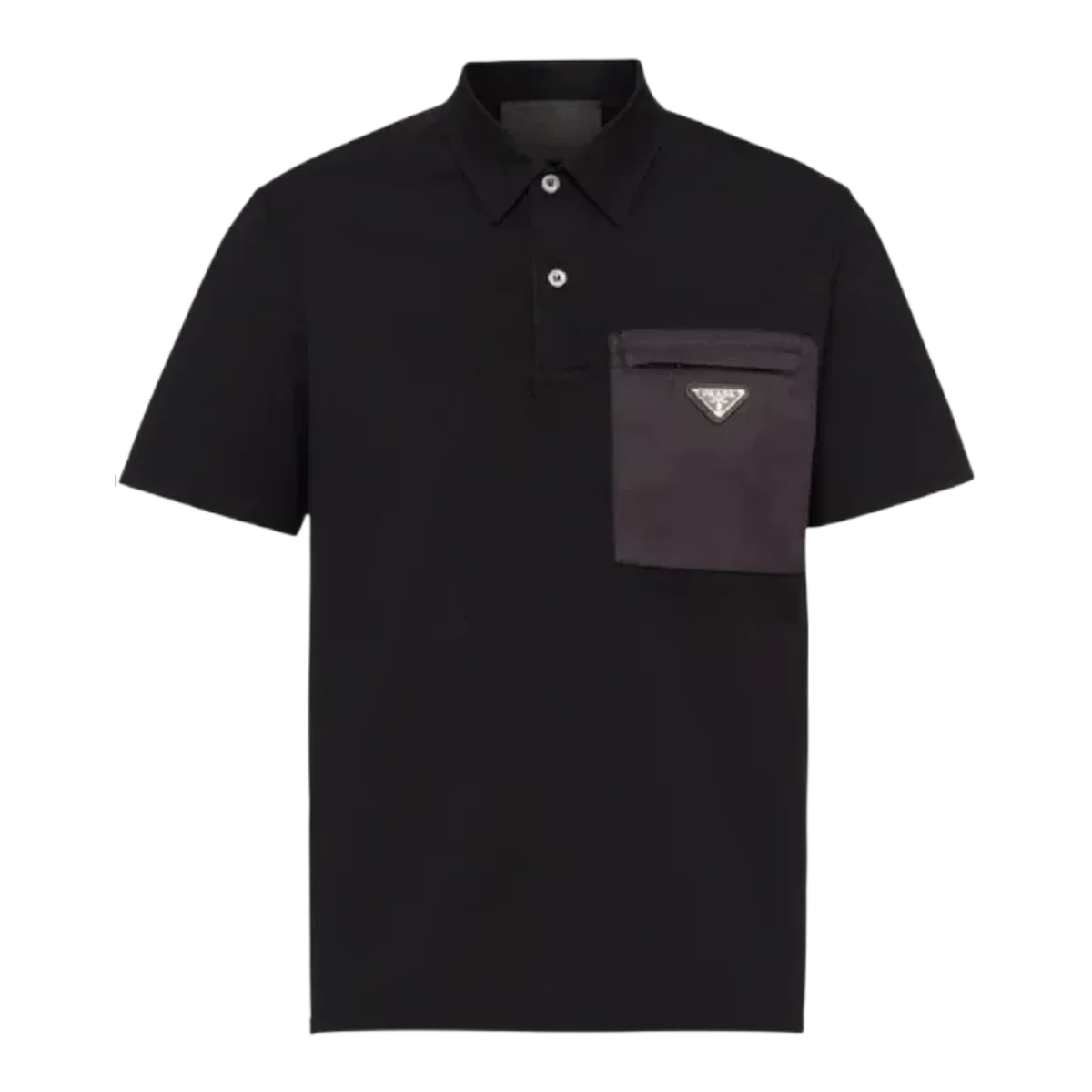 Prada Black Pocket Polo Shirt
