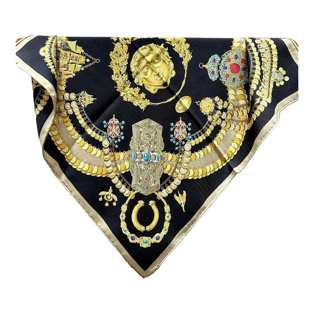 Versace Gold Baroque Scarf