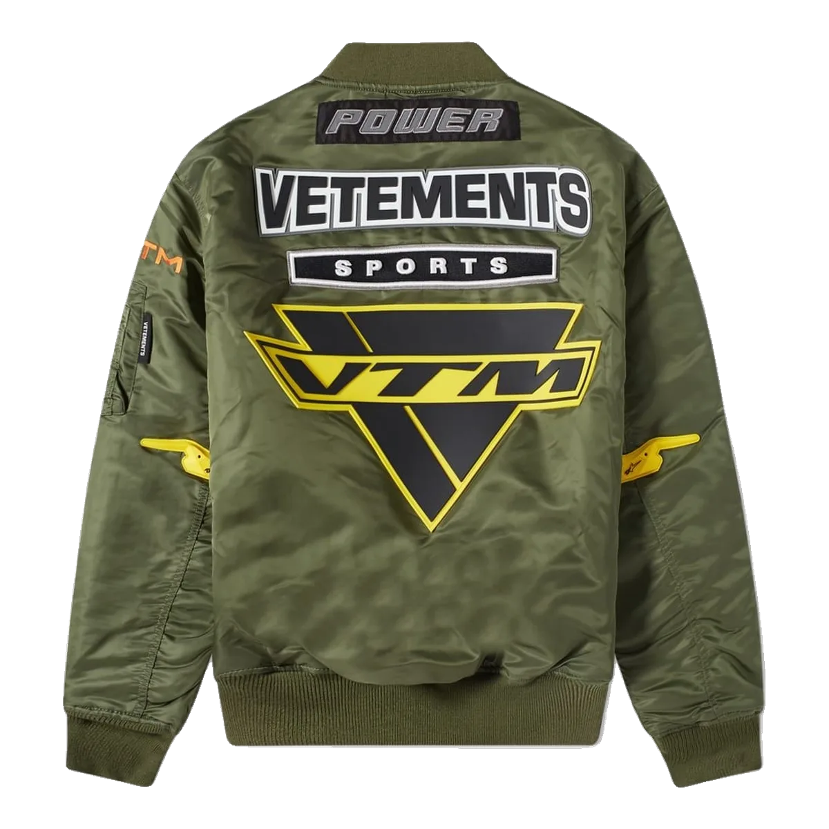 Vetements Green Racing Logo Bomber Jacket