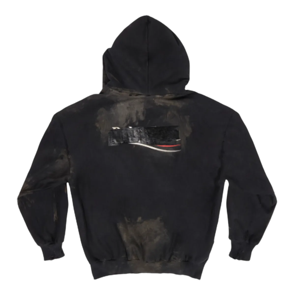 Balenciaga Paris Washed Black Hoodie