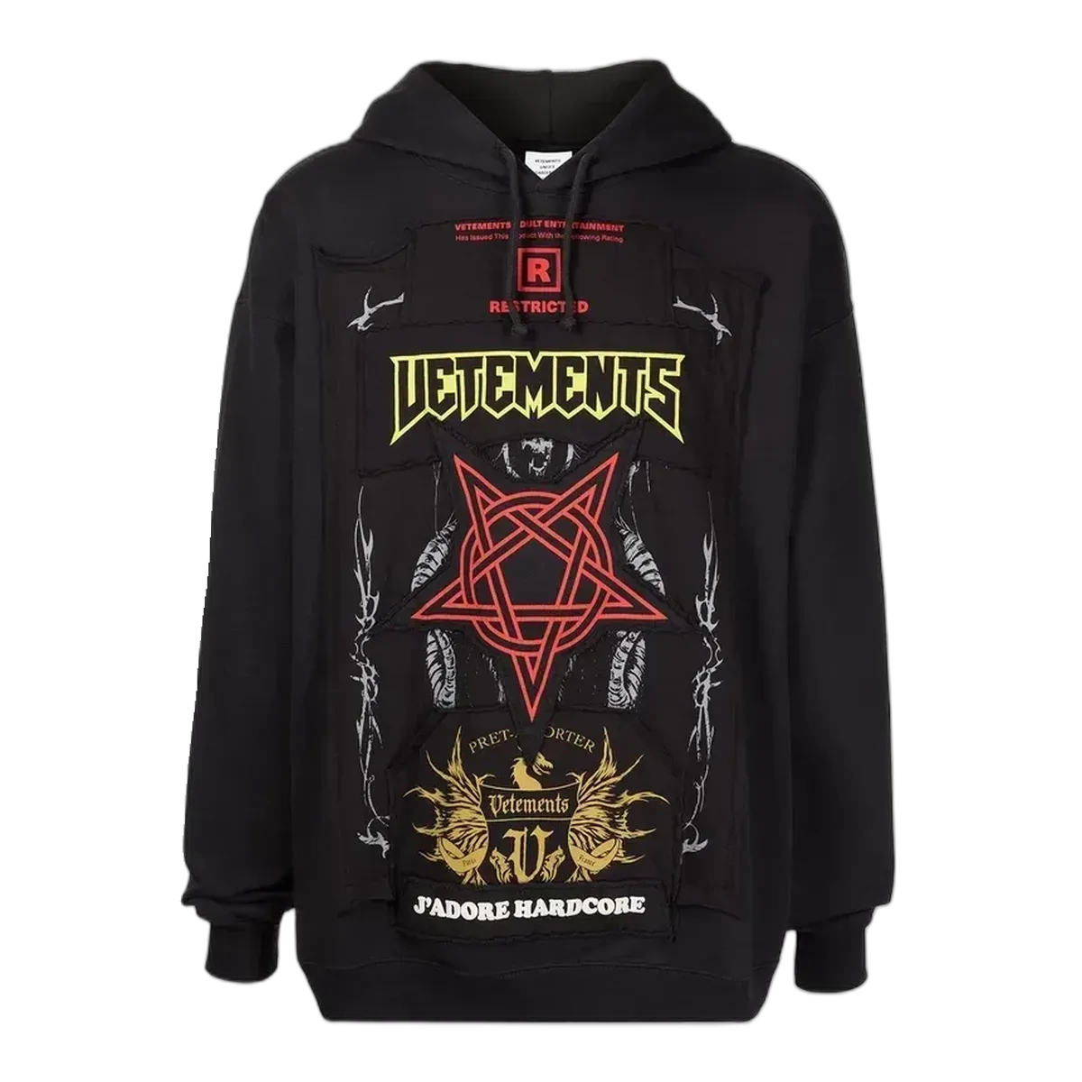Vetements Black Hardcore Hoodie