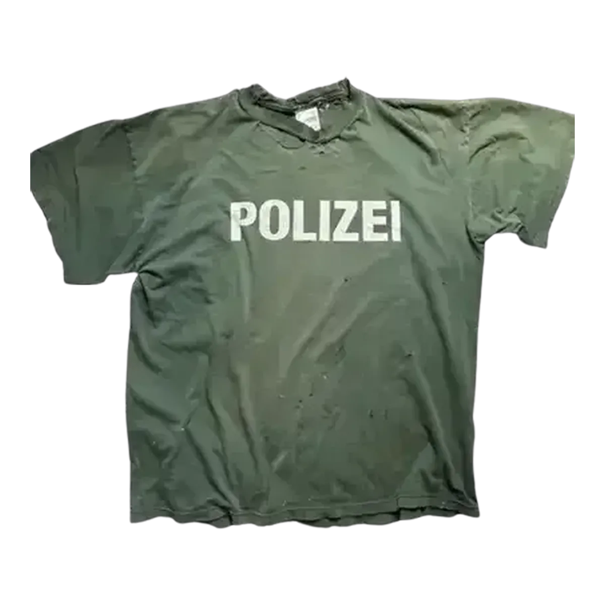 Vetements Green Faded Polizei T-Shirt