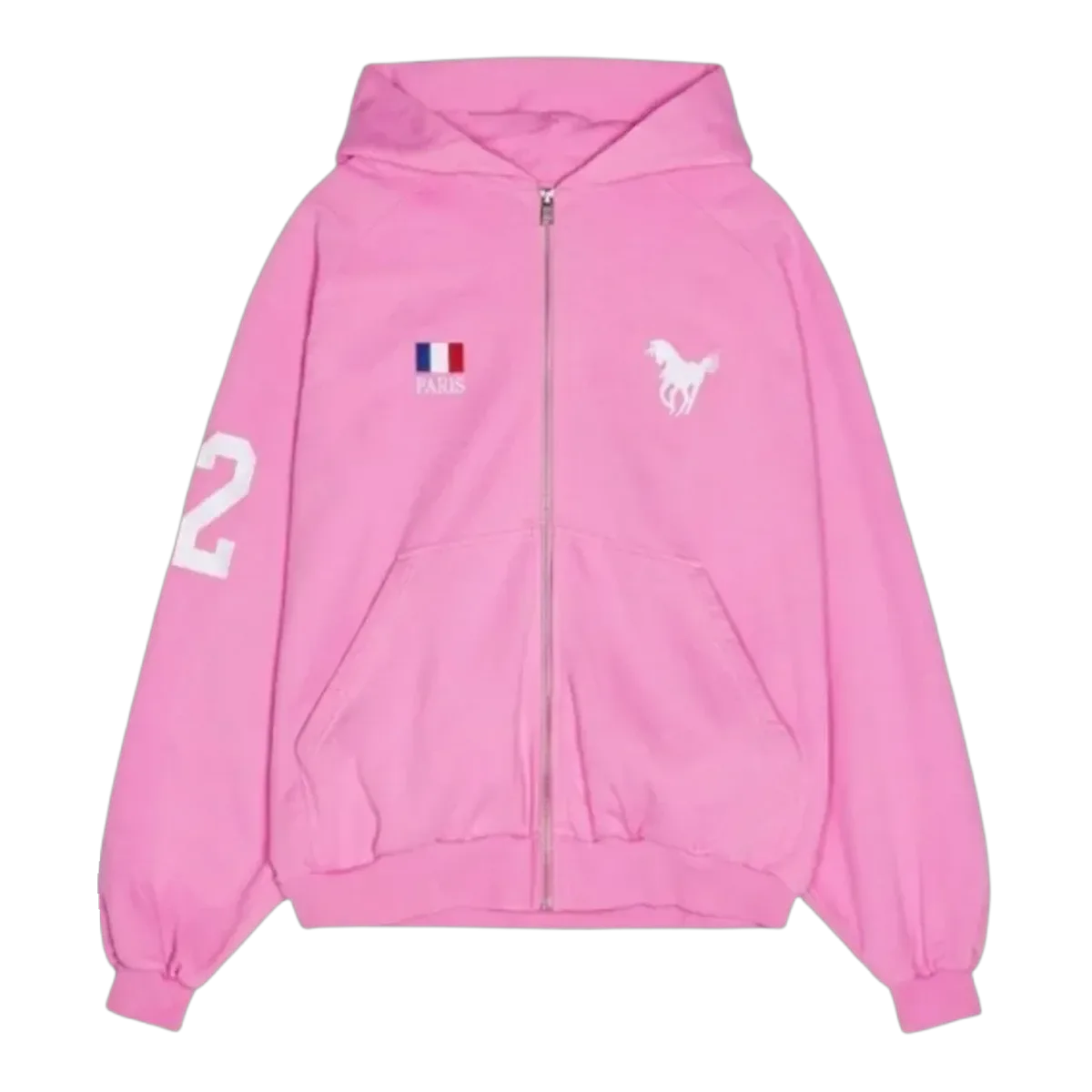 Balenciaga Pink Polo Zip-Up Hoodie