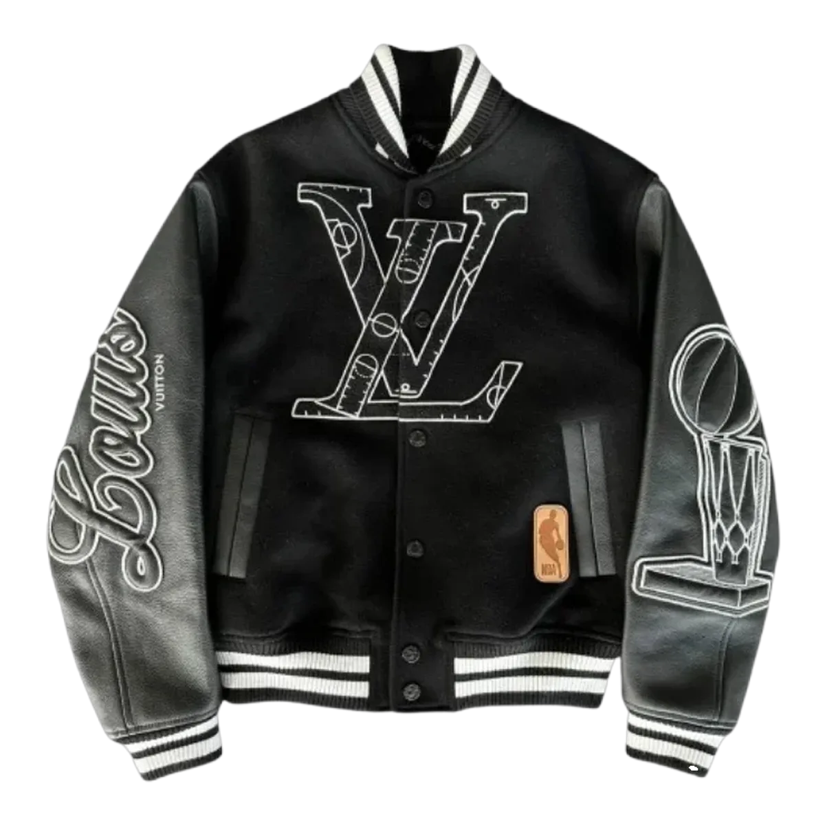 Louis Vuitton x NBA Black Varsity Jacket