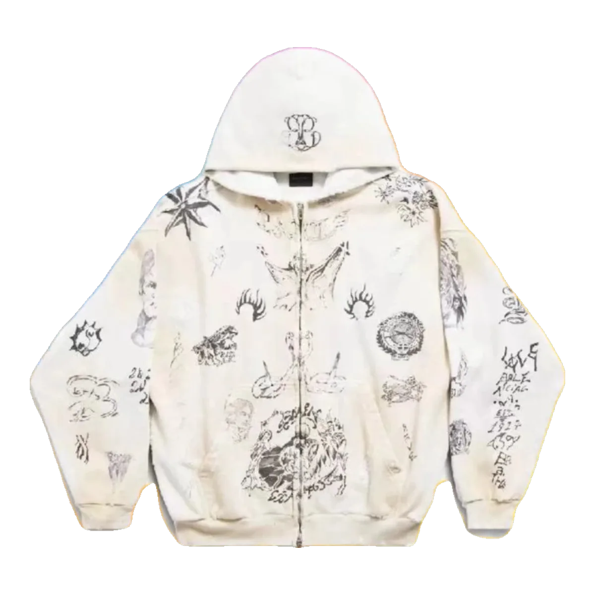 Balenciaga Doodle Hoodie White