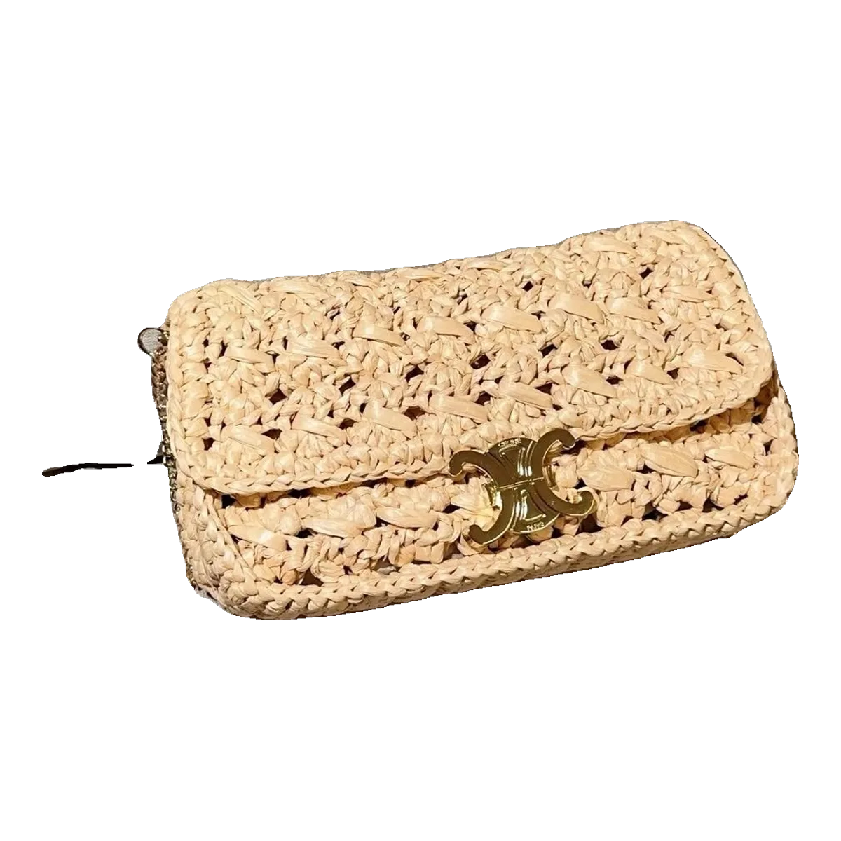 Celine Raffia Shoulder Bag
